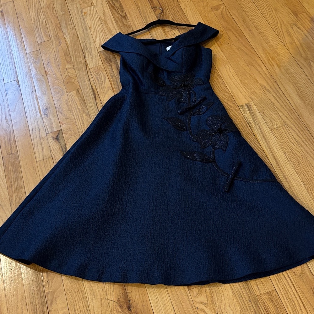 TERI JON Navy Blue Dress